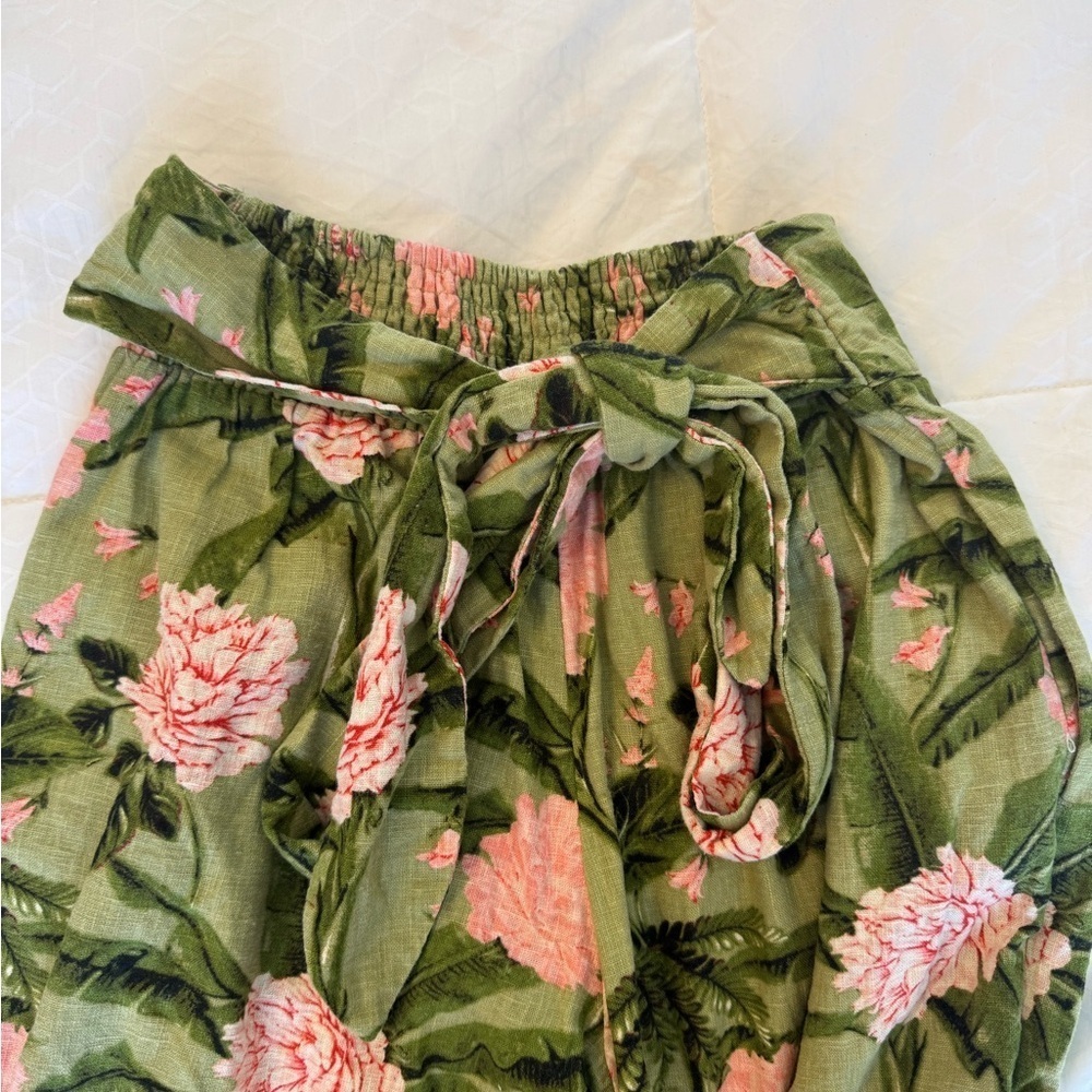 Agua Bendita Green and Pink Wide Leg Pants - Picture 4 of 5